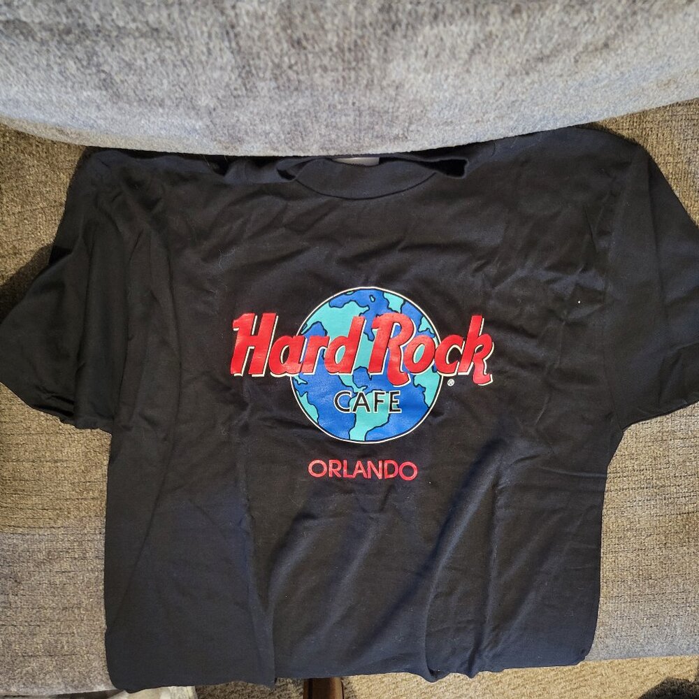 Hard Rock Cafe Vintage 90s Orlando Black T-Shirt Save The Planet